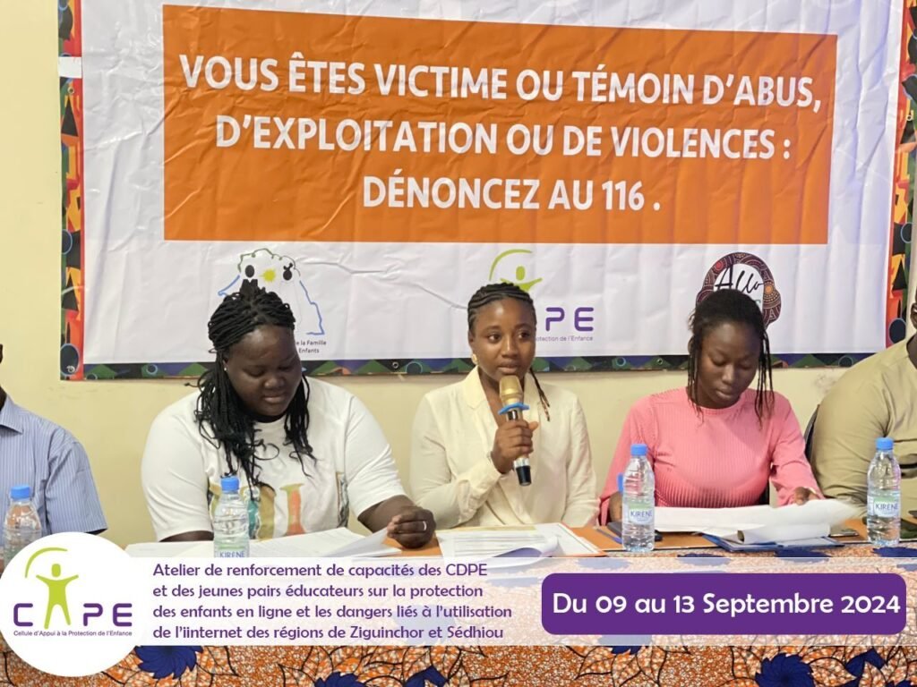 Atelier de renforcement de capacité des CDPE sur la protection des enfants en ligne